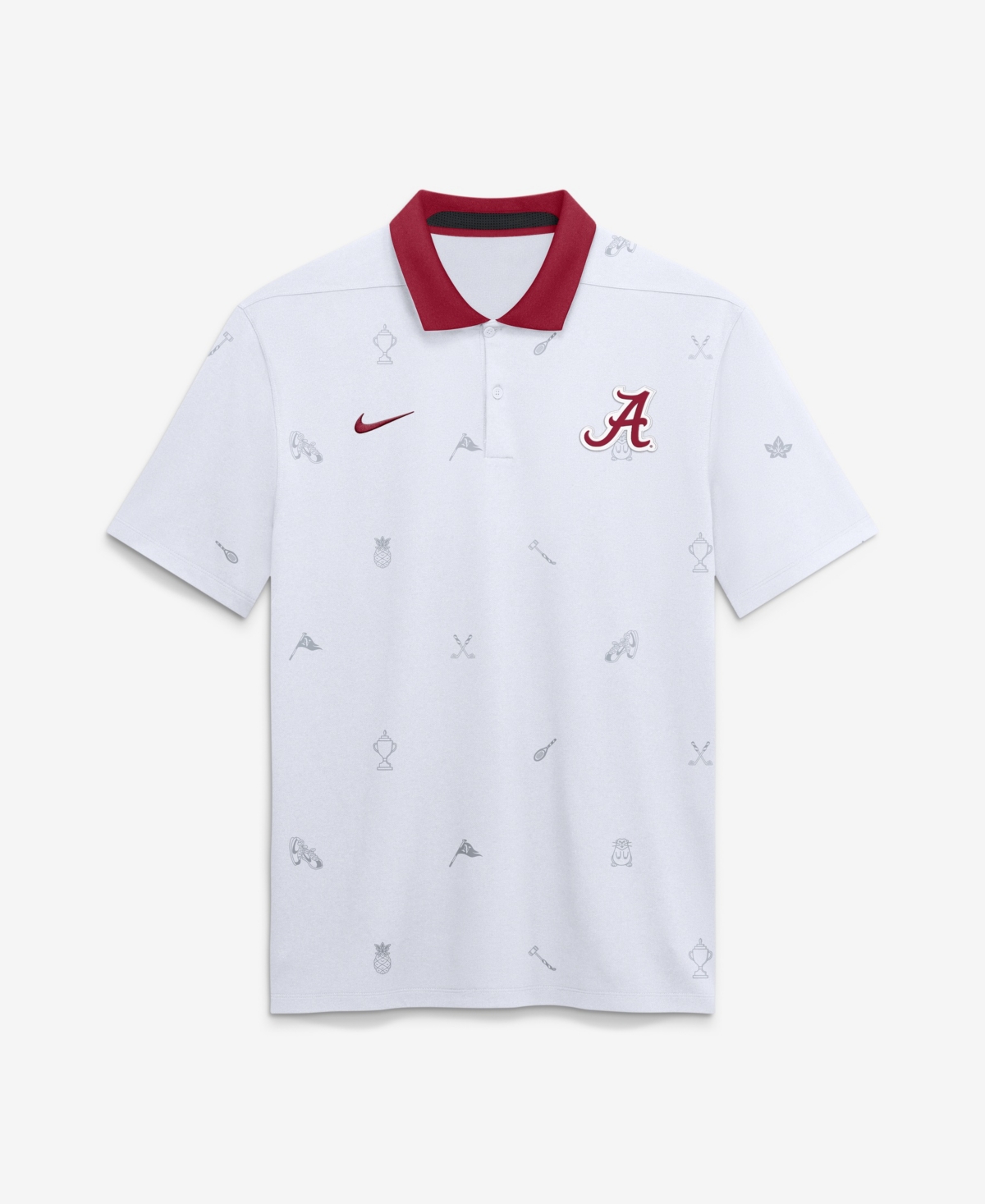 Men's Nike White Alabama Crimson Tide Vapor Pattern Dri-fit Polo