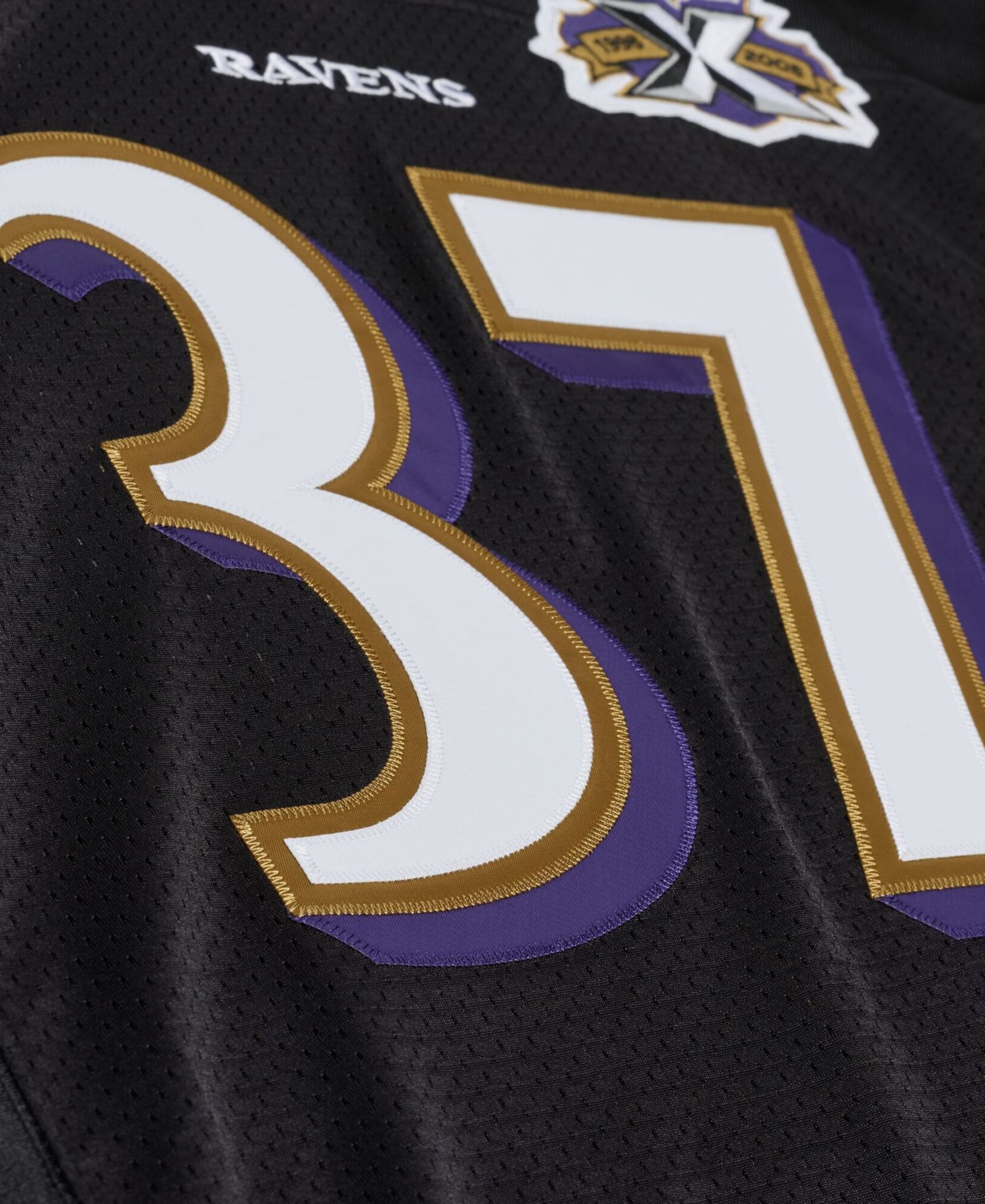 Men's Deion Sanders Black Baltimore Ravens 2005 Authentic Throwback Jersey