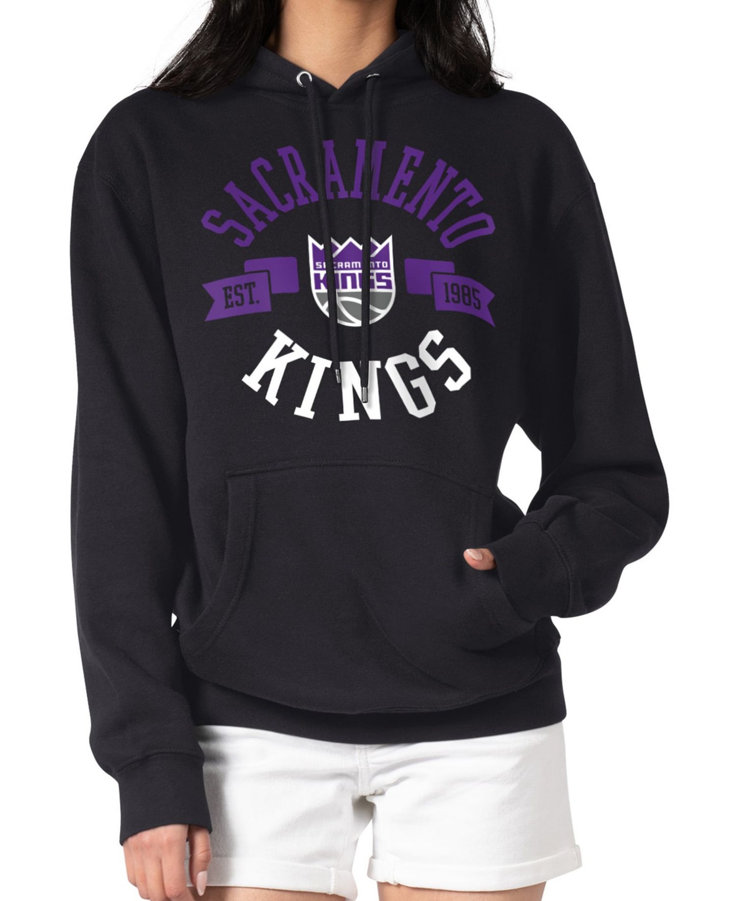 Women's Black Sacramento Kings City Pullover Hoodie