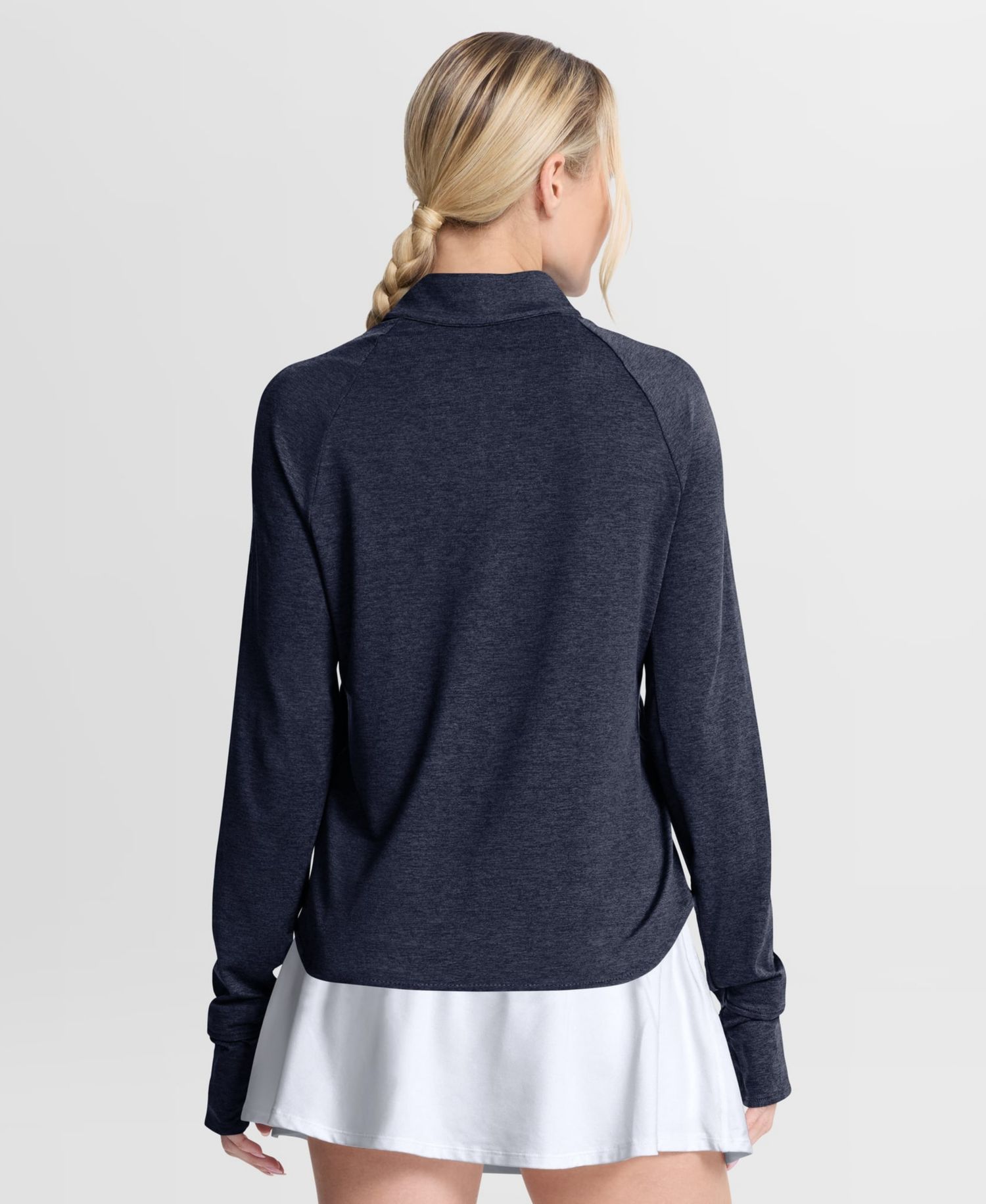 Women's Navy Michigan Wolverines Swift Dri-FIT Half-Zip Pullover
