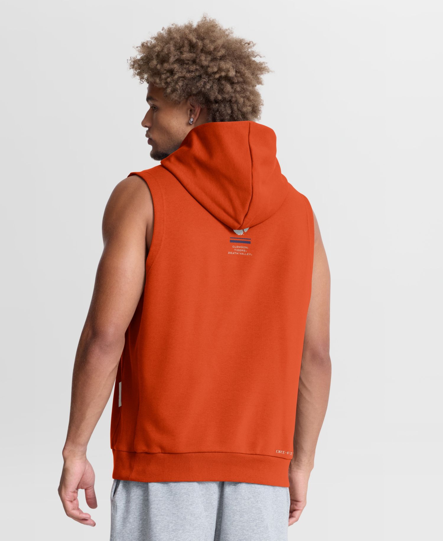 Men's Orange Clemson Tigers 2026 Sideline Sleeveless Dri-FIT Hoodie