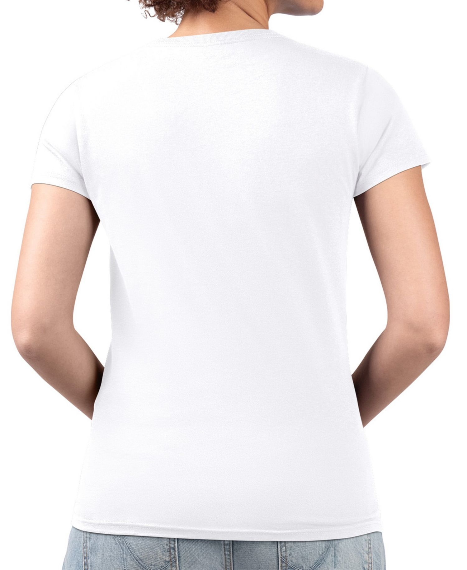 Women's White Chicago Cubs Metallic Drop Lightweight V-Neck T-Shirt