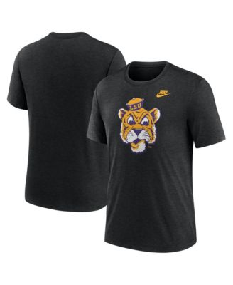 Men's Heather Black LSU Tigers Blitz Legacy Primary Tri-Blend T-Shirt