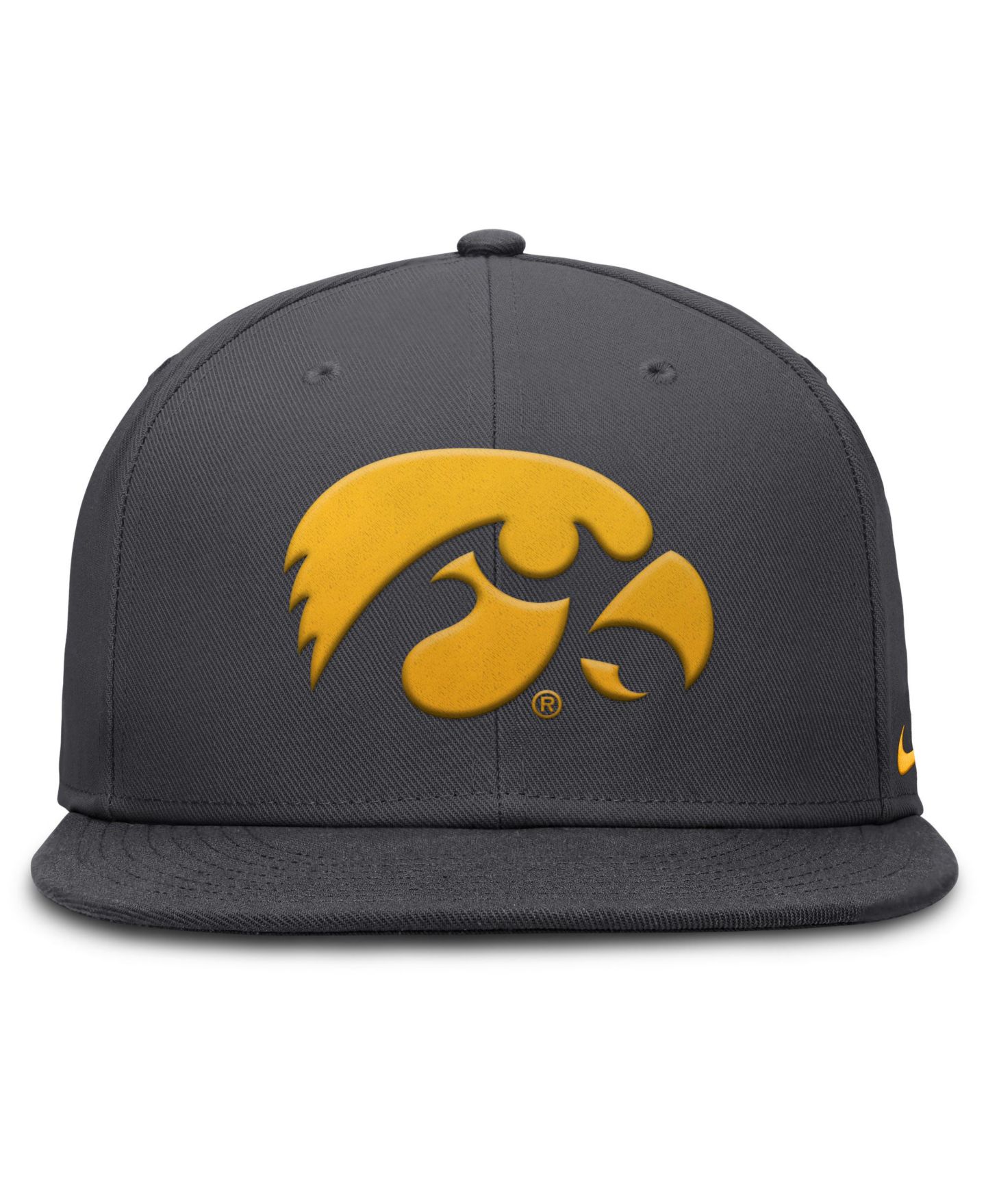 Мужская кепка Nike Anthracite Iowa Hawkeyes Pro Dri-FIT Fitted Hat — фото 2