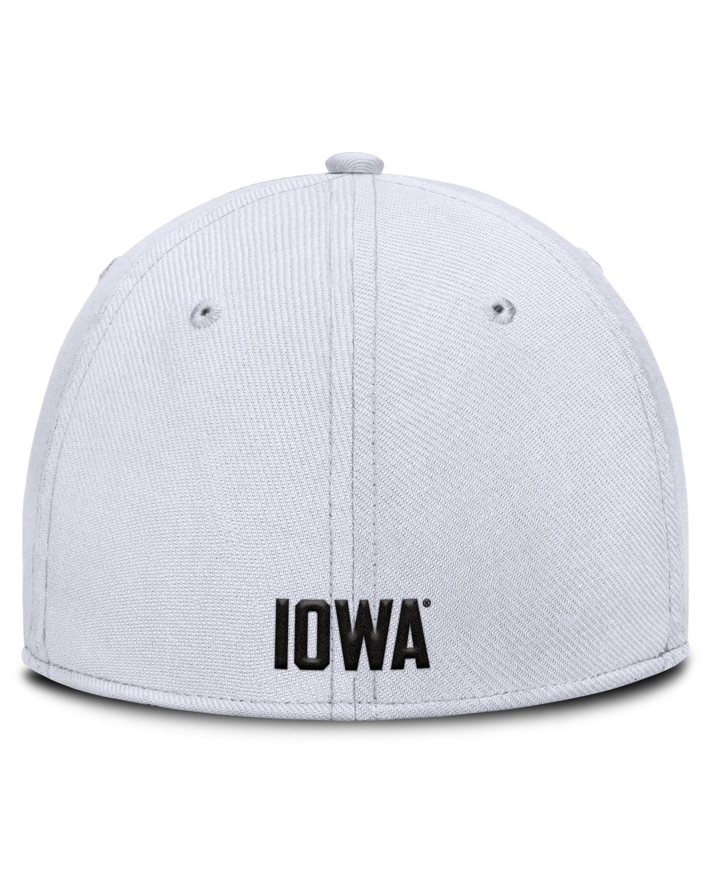Мужской головной убор Nike White Iowa Hawkeyes Rise SwooshFlex Dri-FIT Hat — фото 4
