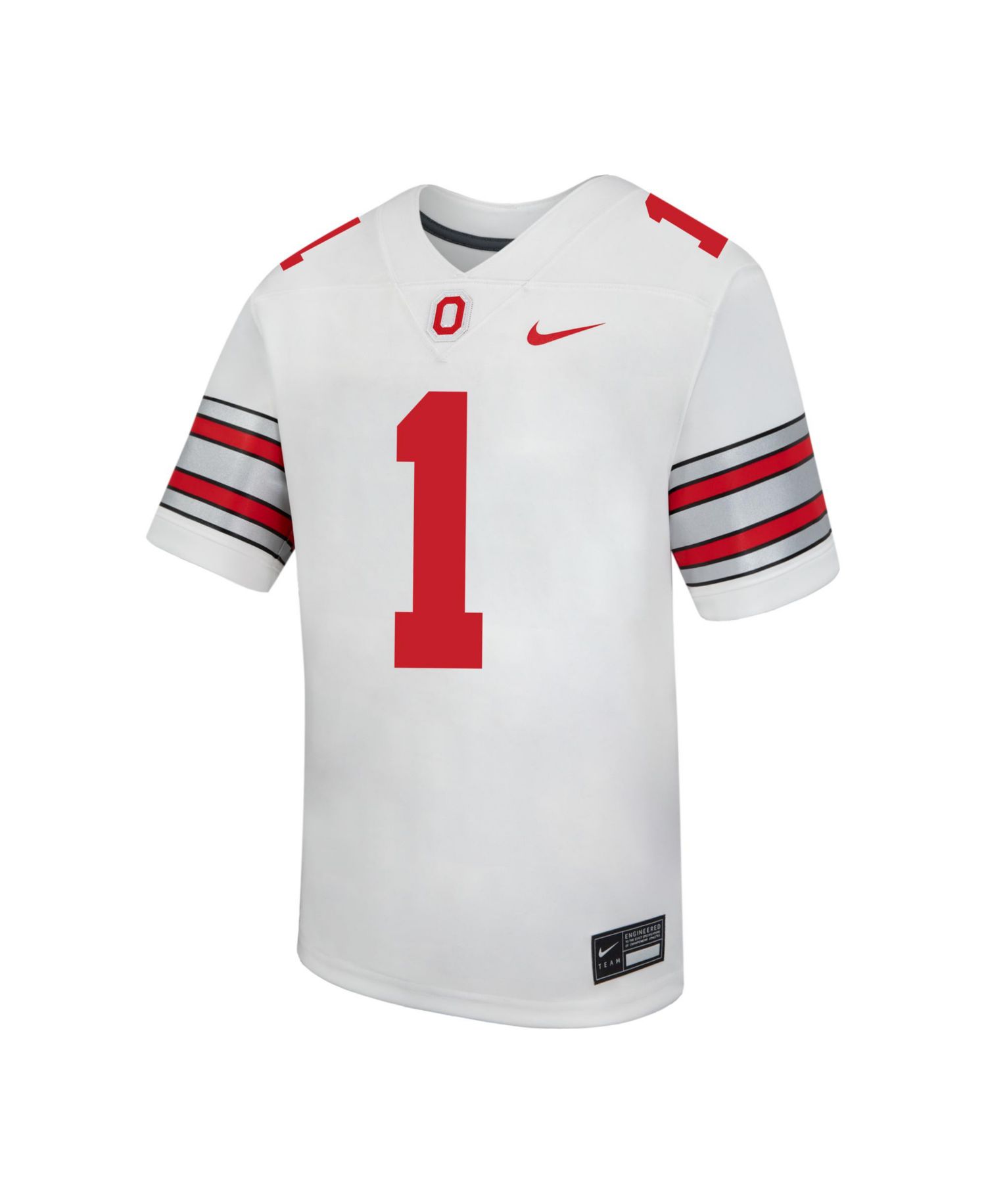Big Boys and Girls #1 White Ohio State Buckeyes Replica Football Jersey