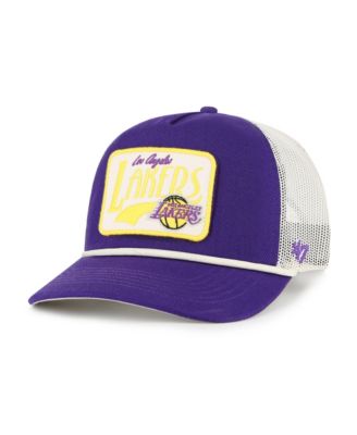 Men's '47 Purple Los Angeles Lakers Emmett Heavy Twill Trucker Hitch Adjustable Hat