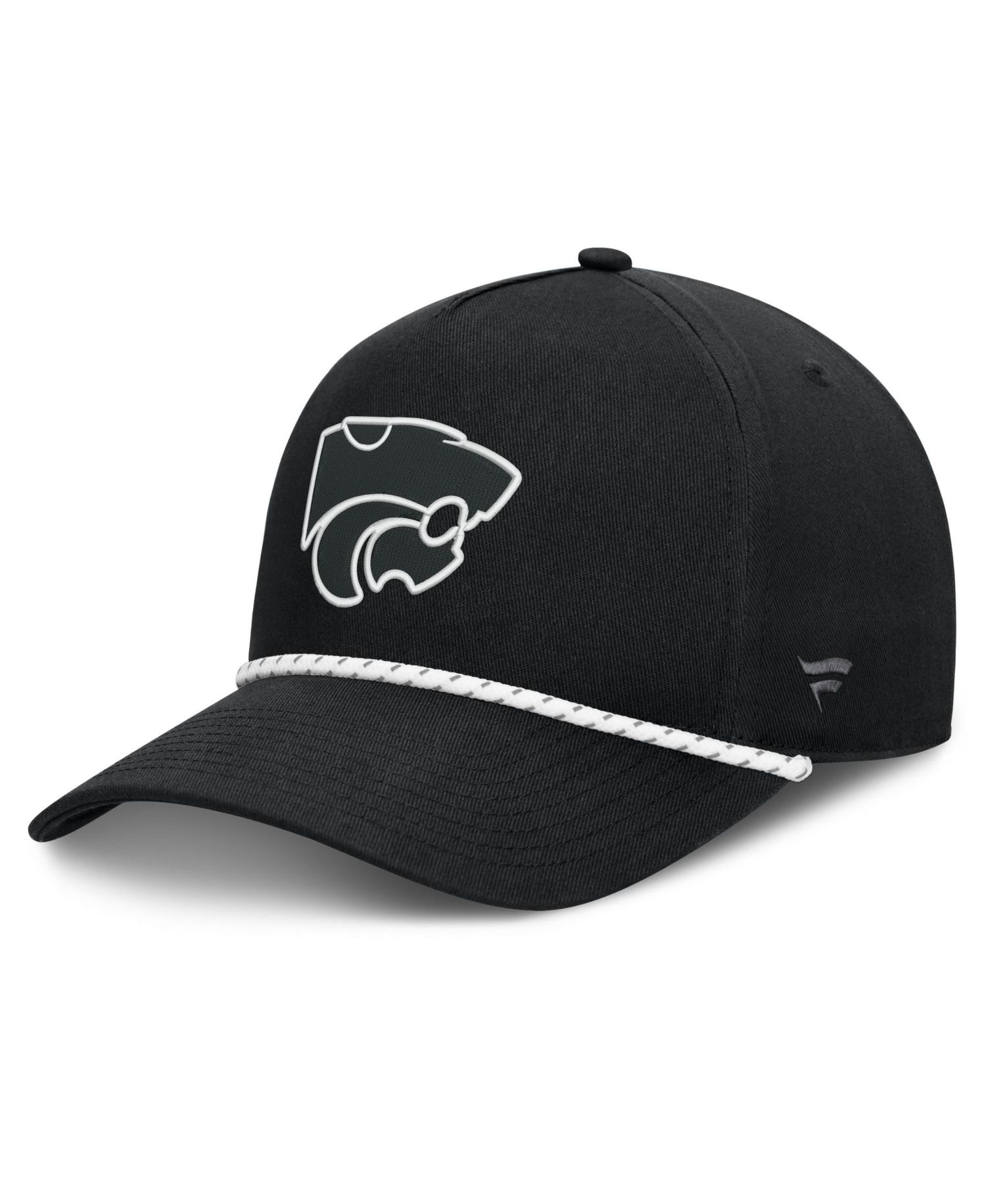 Men's Black Kansas State Wildcats Undertone Rope Adjustable Hat