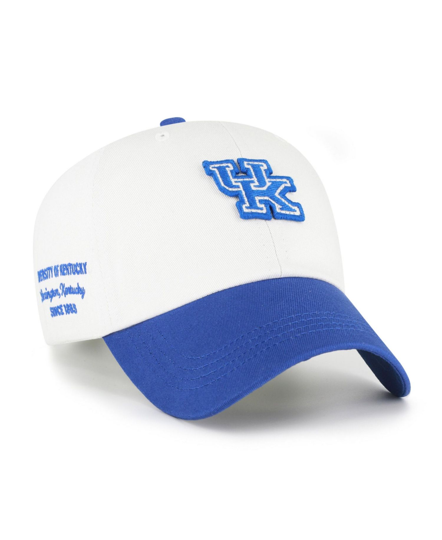 Men's '47 White/Royal Kentucky Wildcats Contemporary Basics Two Tone Clean Up Adjustable Hat