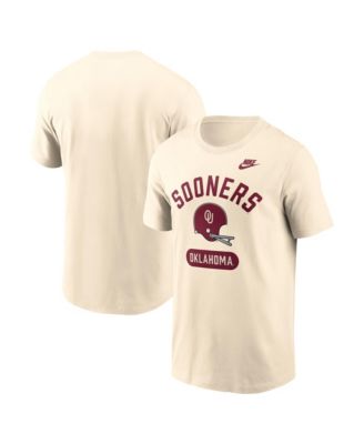 Men's Natural Oklahoma Sooners Legacy Arch Helmet T-Shirt
