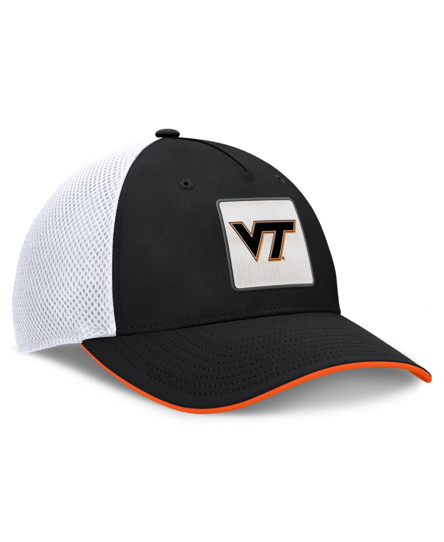 Men's Black Virginia Tech Hokies 5-Panel Matter Flex Hat