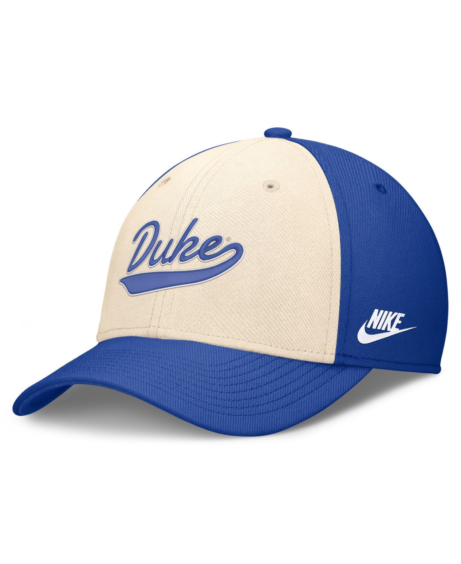 Men's Natural/Royal Duke Blue Devils Legacy Swooshflex Dri-FIT Hat