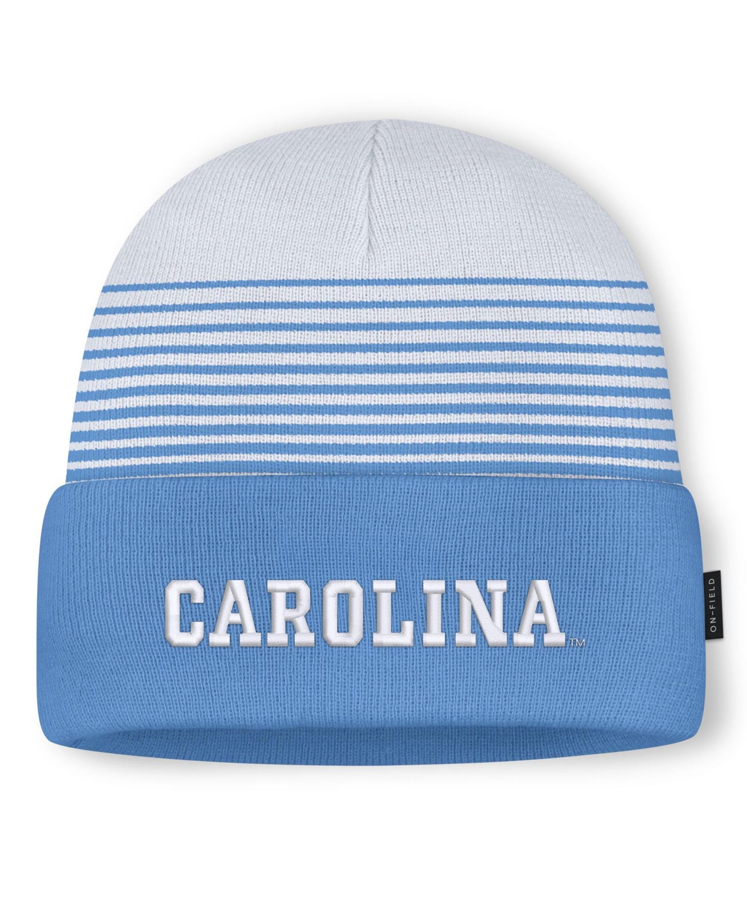 Men's and Women's Carolina Blue/White North Carolina Tar Heels On-Field Utility Knit Hat