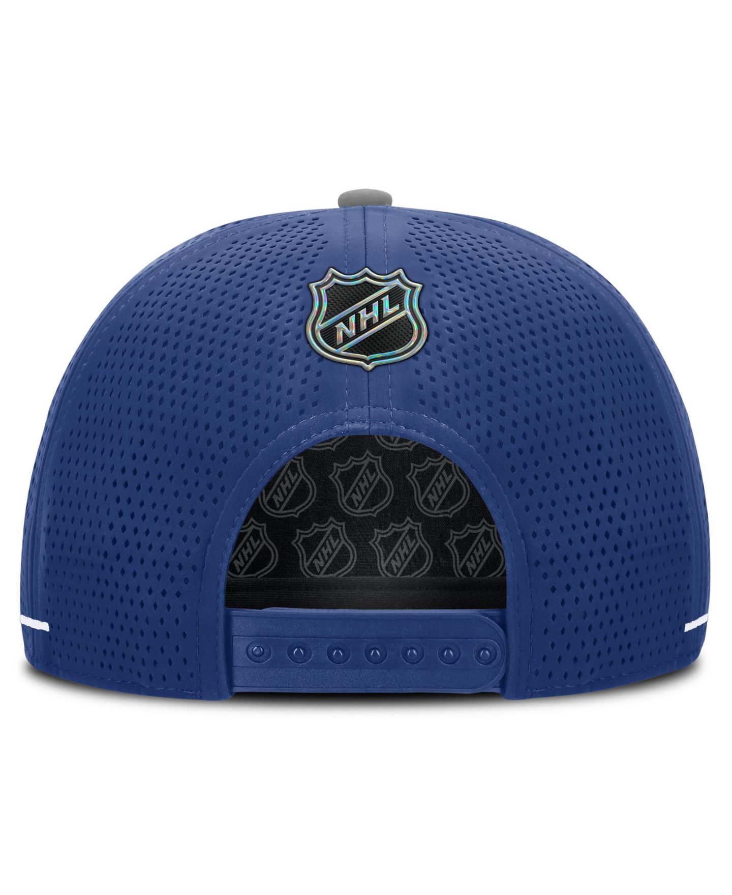 Мужская кепка Fanatics Blue Toronto Maple Leafs Authentic Pro Rink Vented A-Frame Adjustable Hat — фото 4