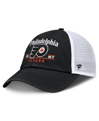Men's Black Philadelphia Flyers Fundamental Underline Trucker Adjustable Hat