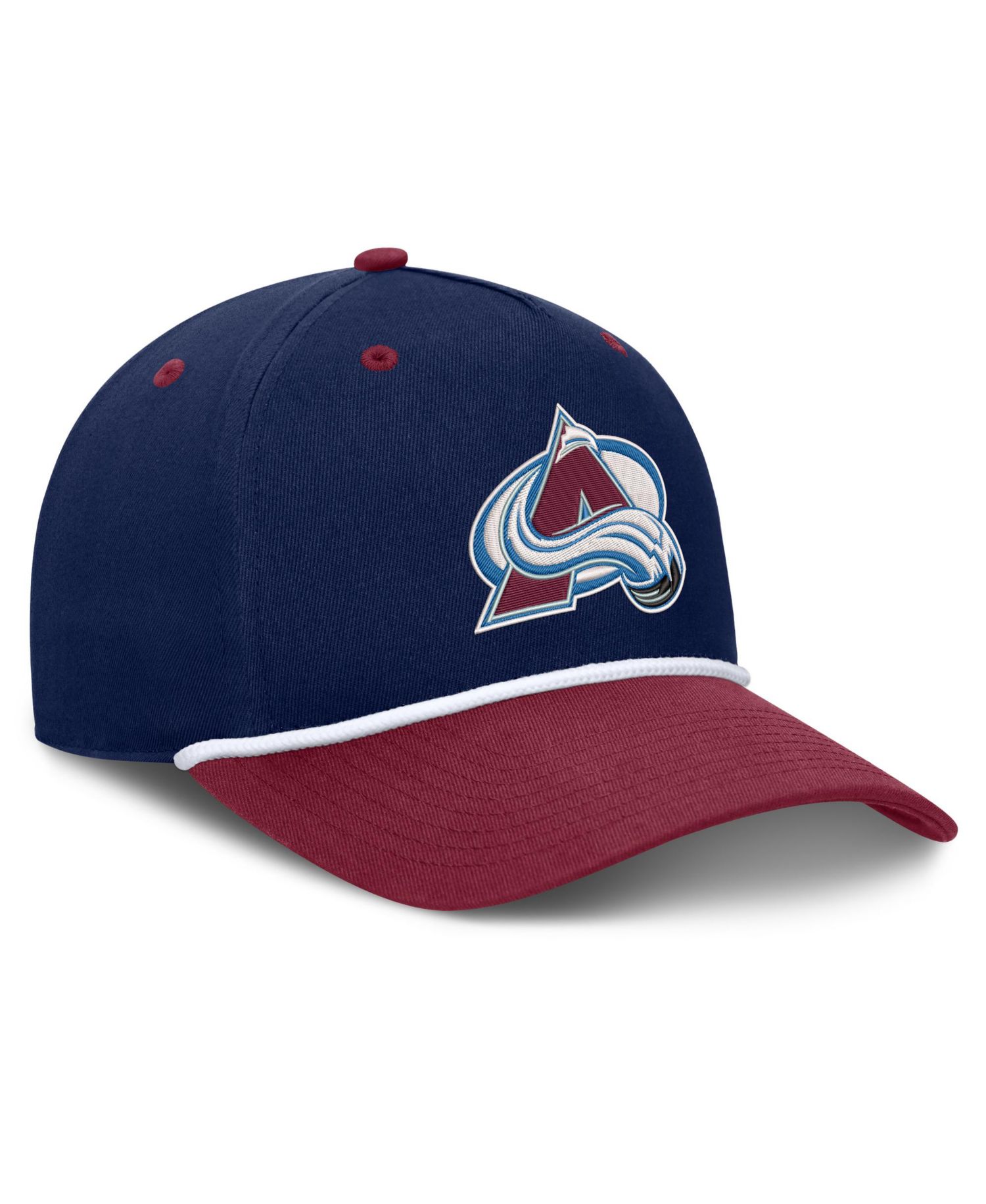 Men's Navy/Burgundy Colorado Avalanche Fundamental Power Play A-Frame Adjustable Hat