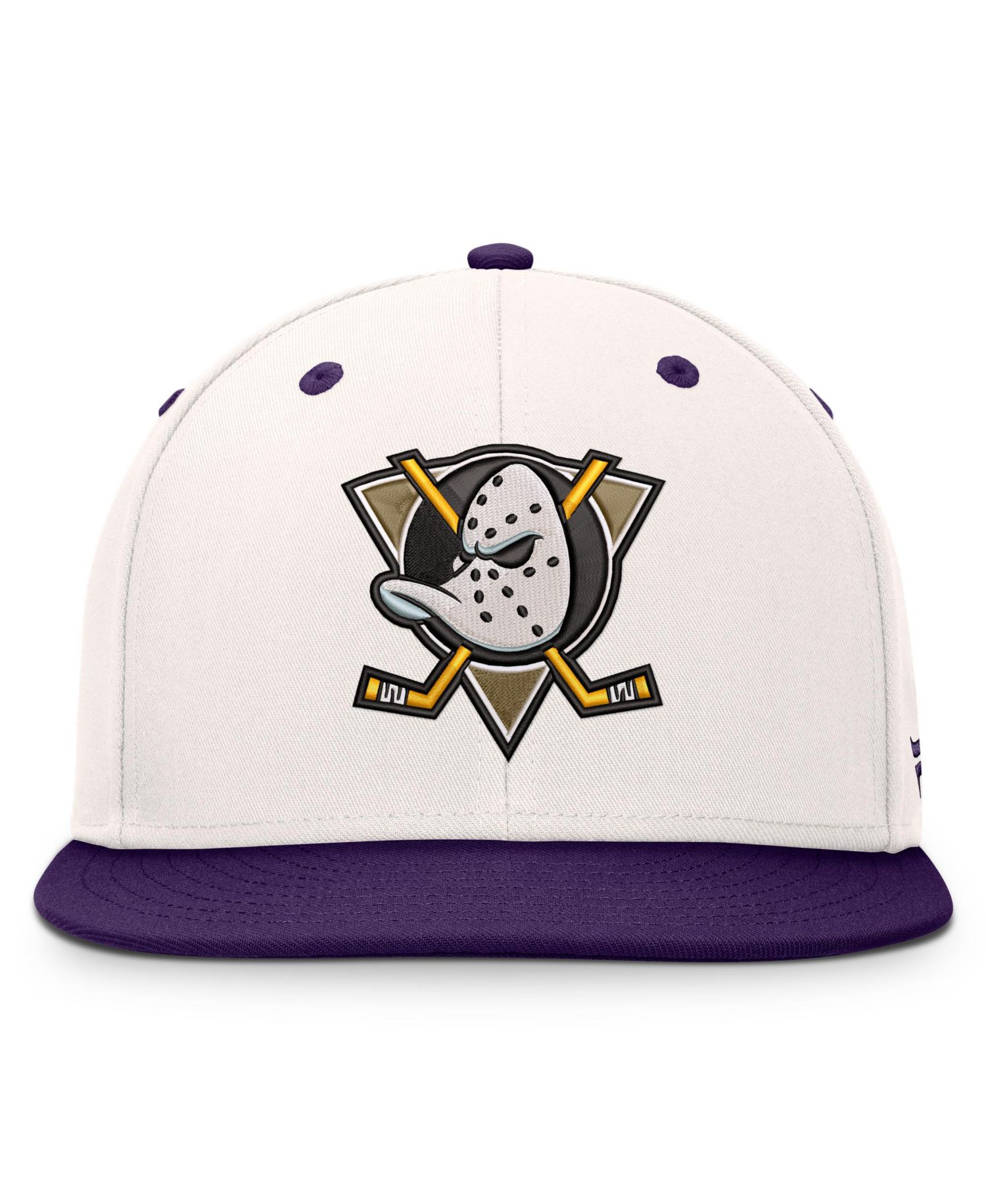 Men's Cream/Purple Anaheim Ducks Heritage Ballpark Snapback Hat