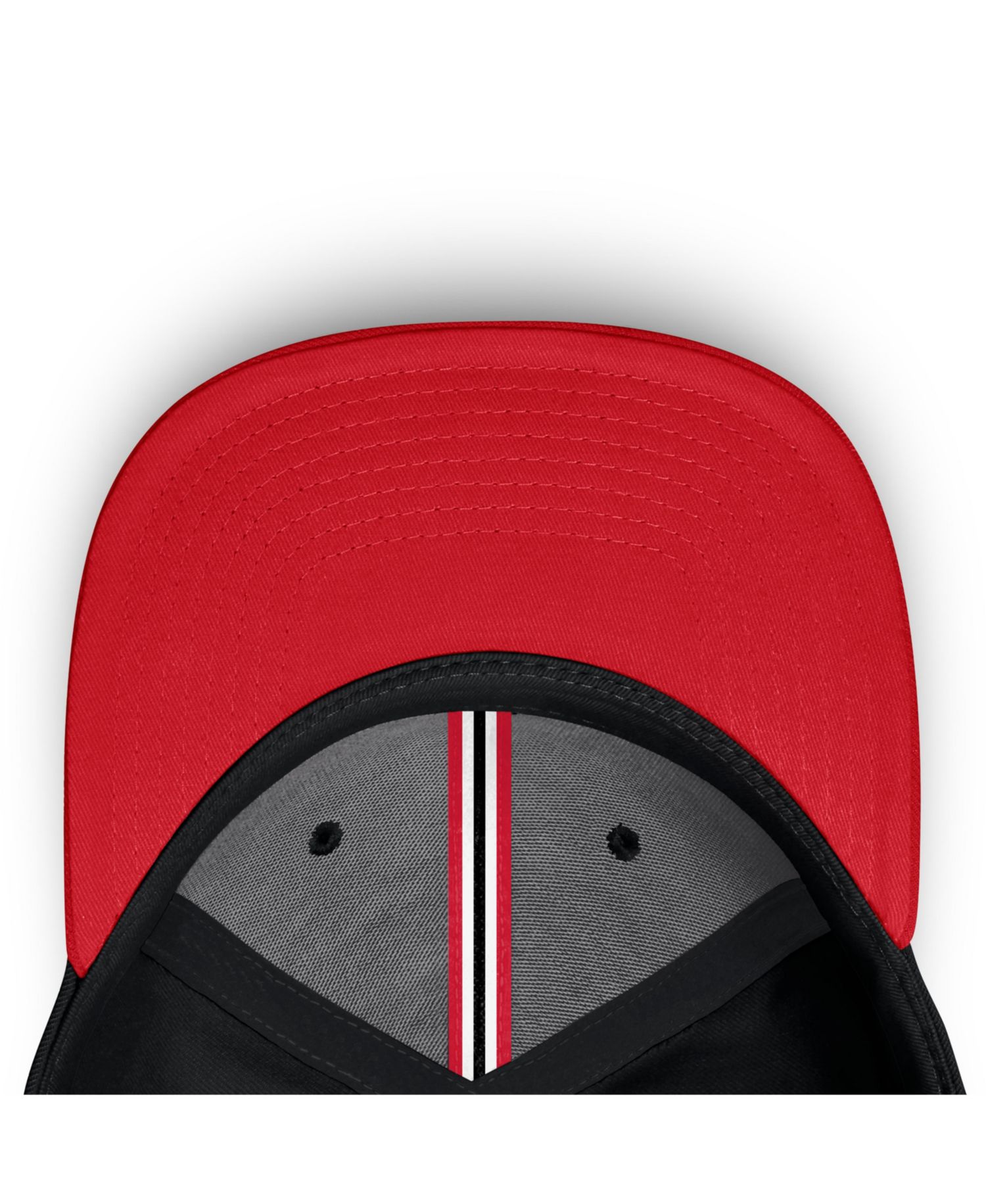 Men's Black/Red Chicago Blackhawks Stretch Hat