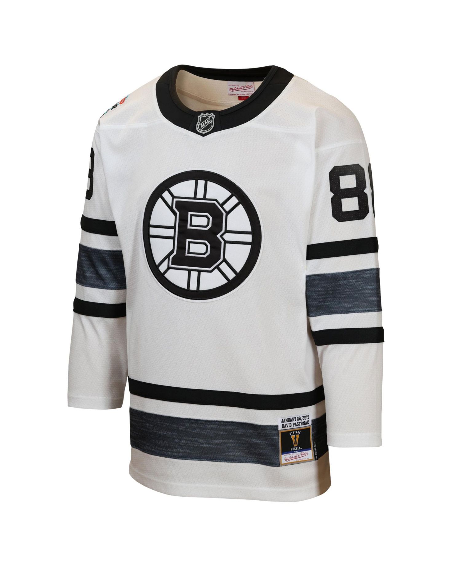Big Boys and Girls David Pastrnak White Boston Bruins 2019 All-Star Game Power Play Jersey