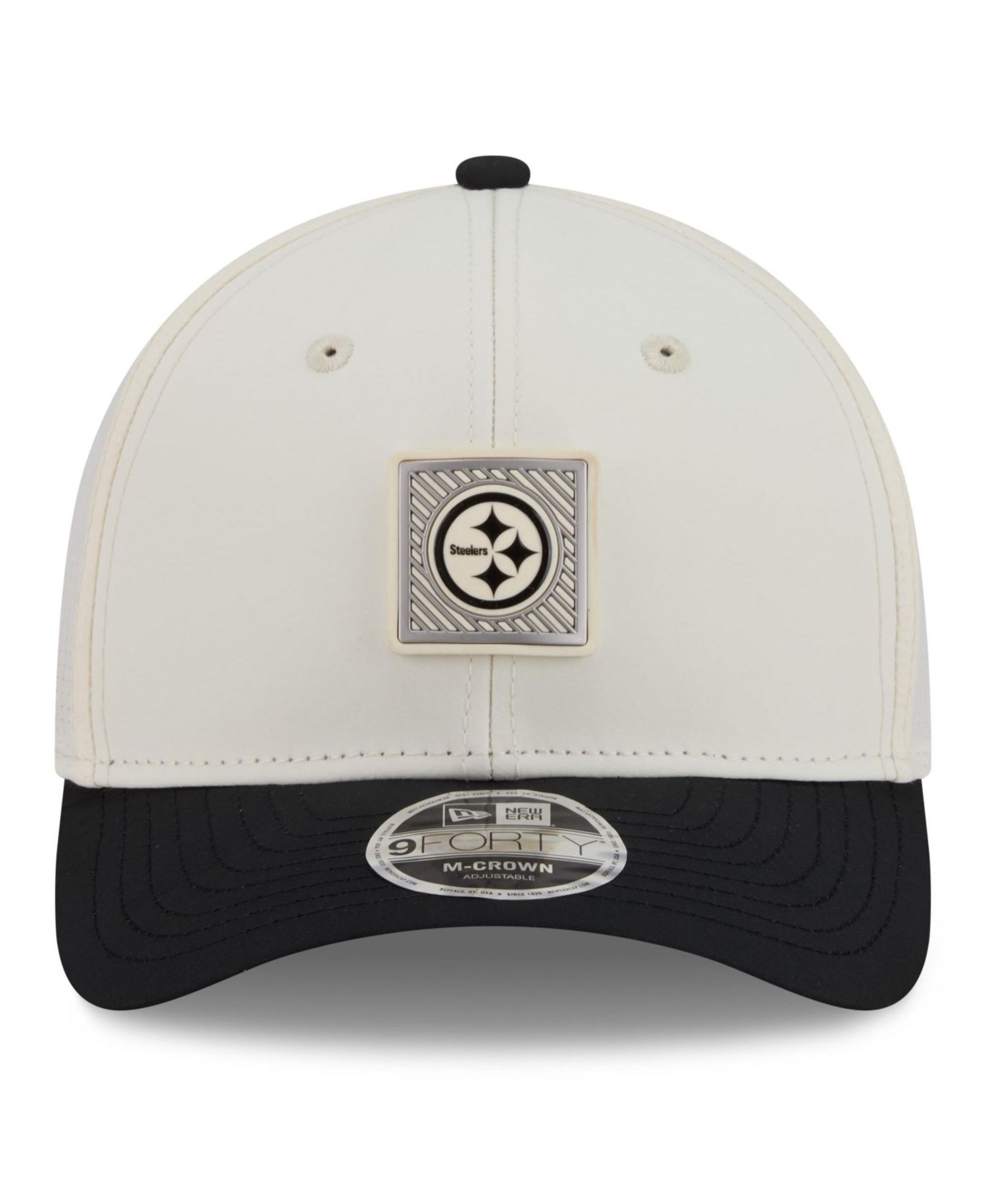 Big Boys and Girls Cream/Black Pittsburgh Steelers 2026 Training Camp 9FORTY M-Crown Adjustable Hat