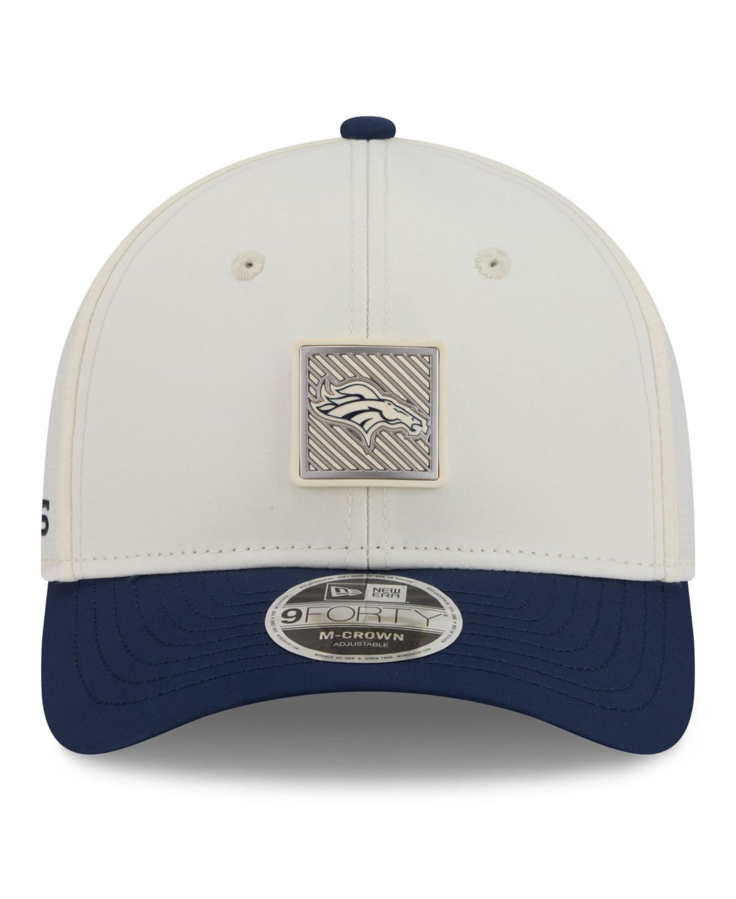 Big Boys and Girls Cream/Navy Denver Broncos 2026 Training Camp 9FORTY M-Crown Adjustable Hat