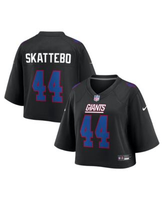 Women's Cam Skattebo Black New York Giants Cropped Fashion Game Jersey