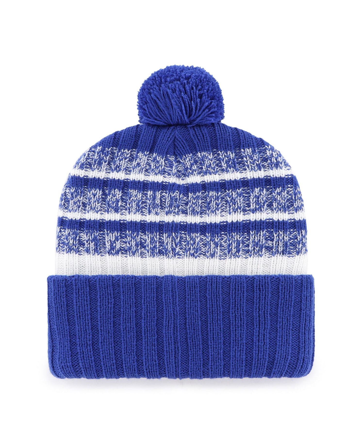 Men's '47 Royal/White Indianapolis Colts Tavern Cuffed Knit Hat with Pom