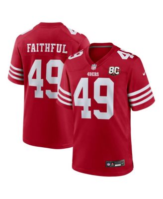 Men's The Faithful Scarlet San Francisco 49ers 80th Anniversary Game Jersey