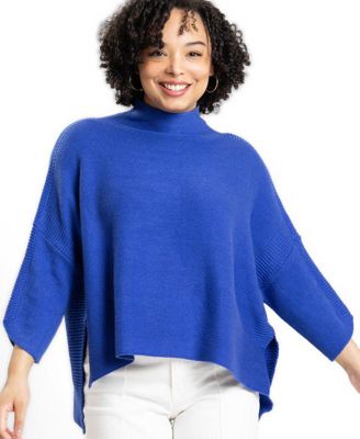 Women's Lori Turtleneck High-Low 3/4-Sleeve Sweater