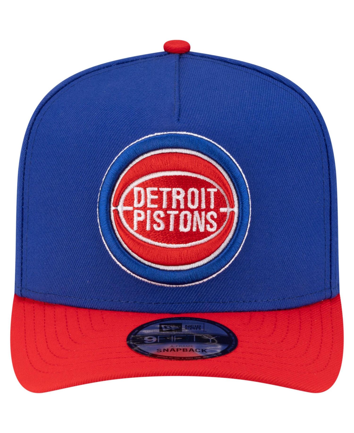 Men's Blue/Red Detroit Pistons 80s Throwback A-Frame 9FIFTY Snapback Hat