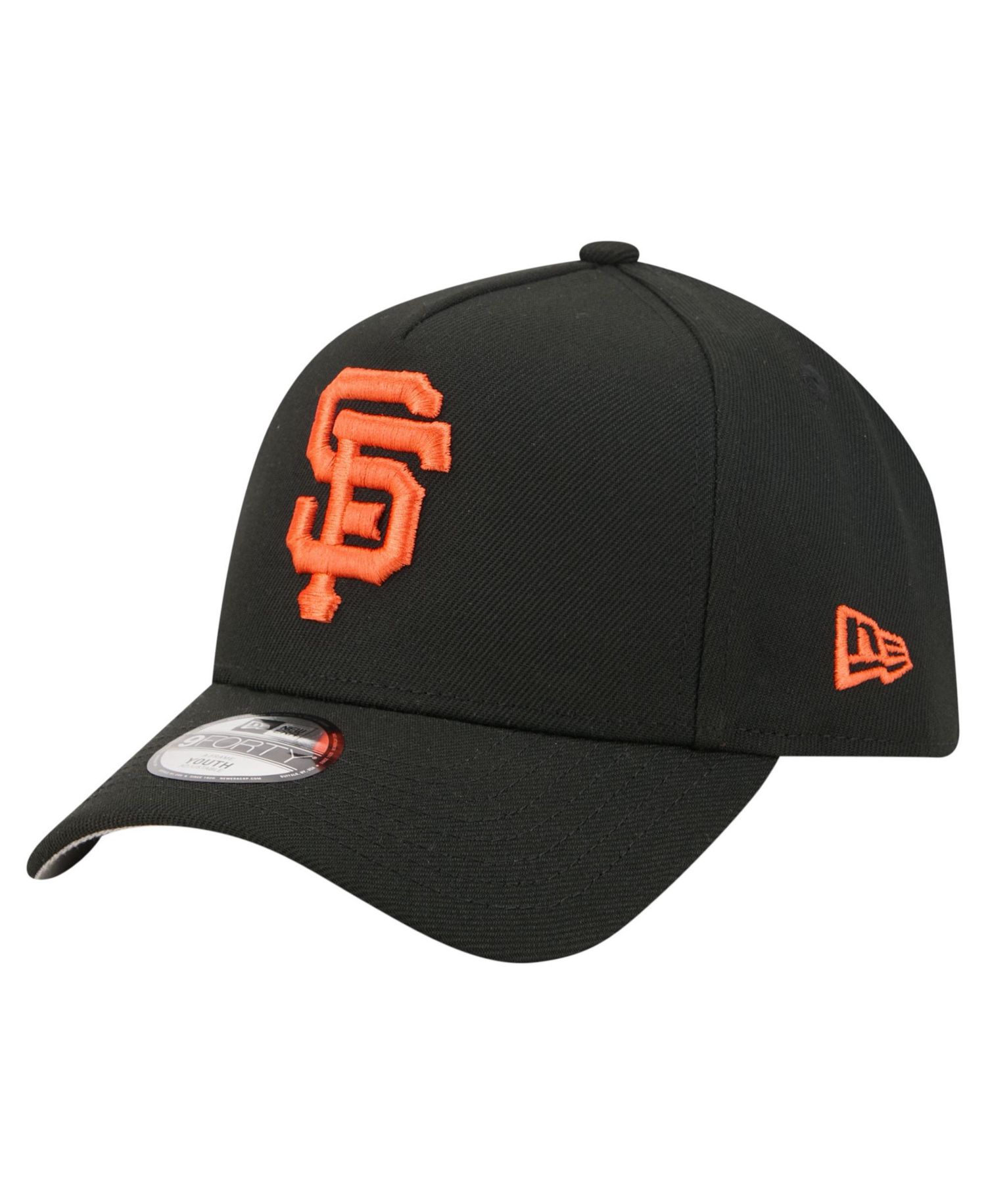 Big Boys and Girls Black San Francisco Giants Cooperstown Logo 9FORTY A-Frame Adjustable Hat