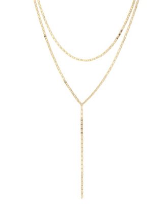 Women's Gold-Tone Layered Y-Chain Necklace