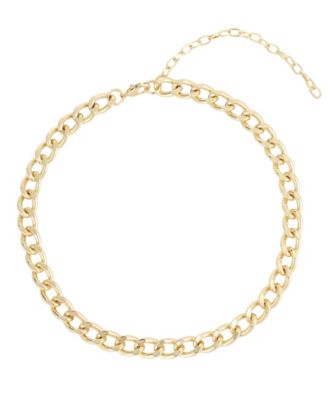 Gold-Tone Chunky Curb Adjustable Necklace