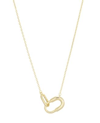 Gold-Plated Carabiner Pendant Necklace