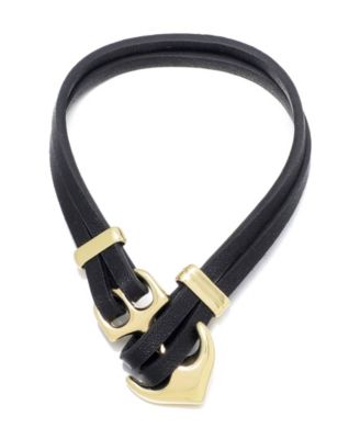 Women's Wrap-Around Leather Gold-Tone Bracelet