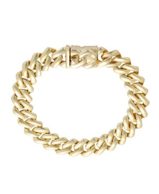 Men's Gold-Plated Nickel-Free Cuban Curb Bracelet