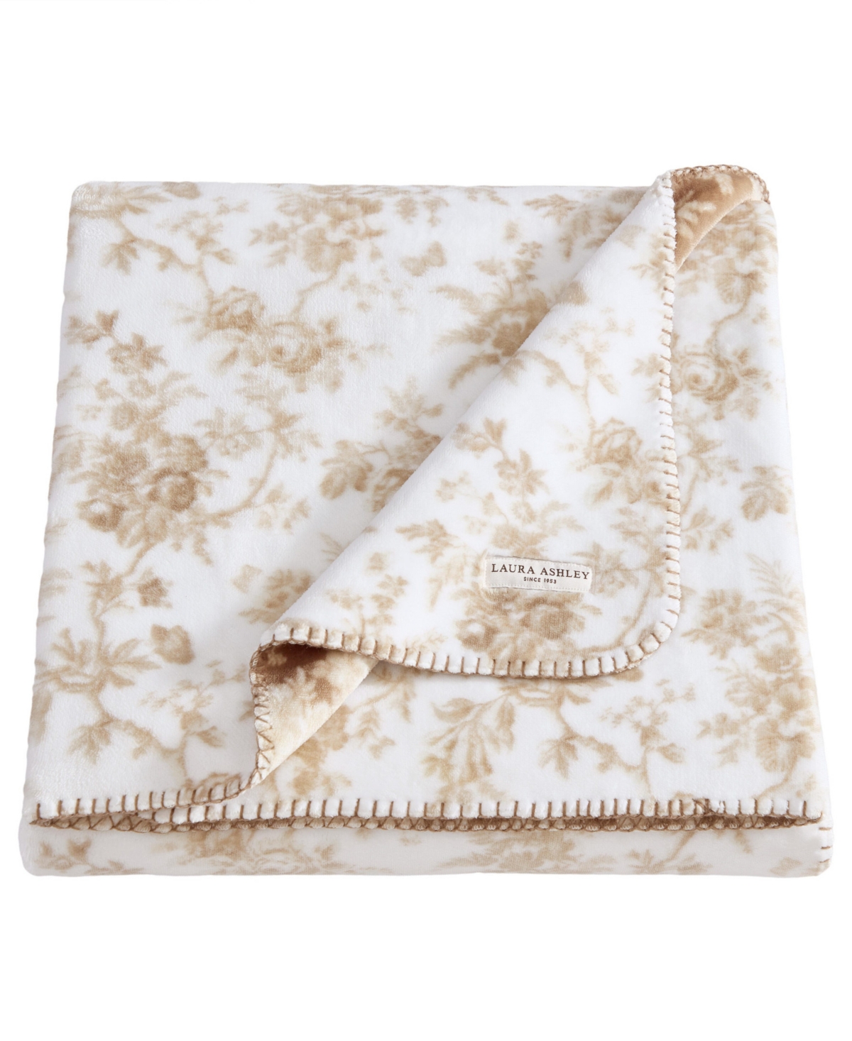 Laura Ashley Walled Garden Reversible Throw, 70" x 50"