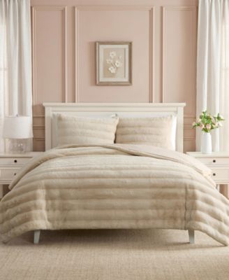 Cloud Solid Faux Fur 3-Piece Comforter Set, King