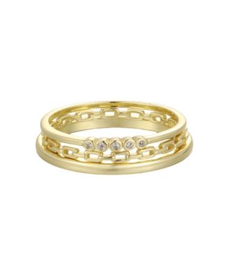 Cubic Zirconia Stackable Ring, 3-Piece Set