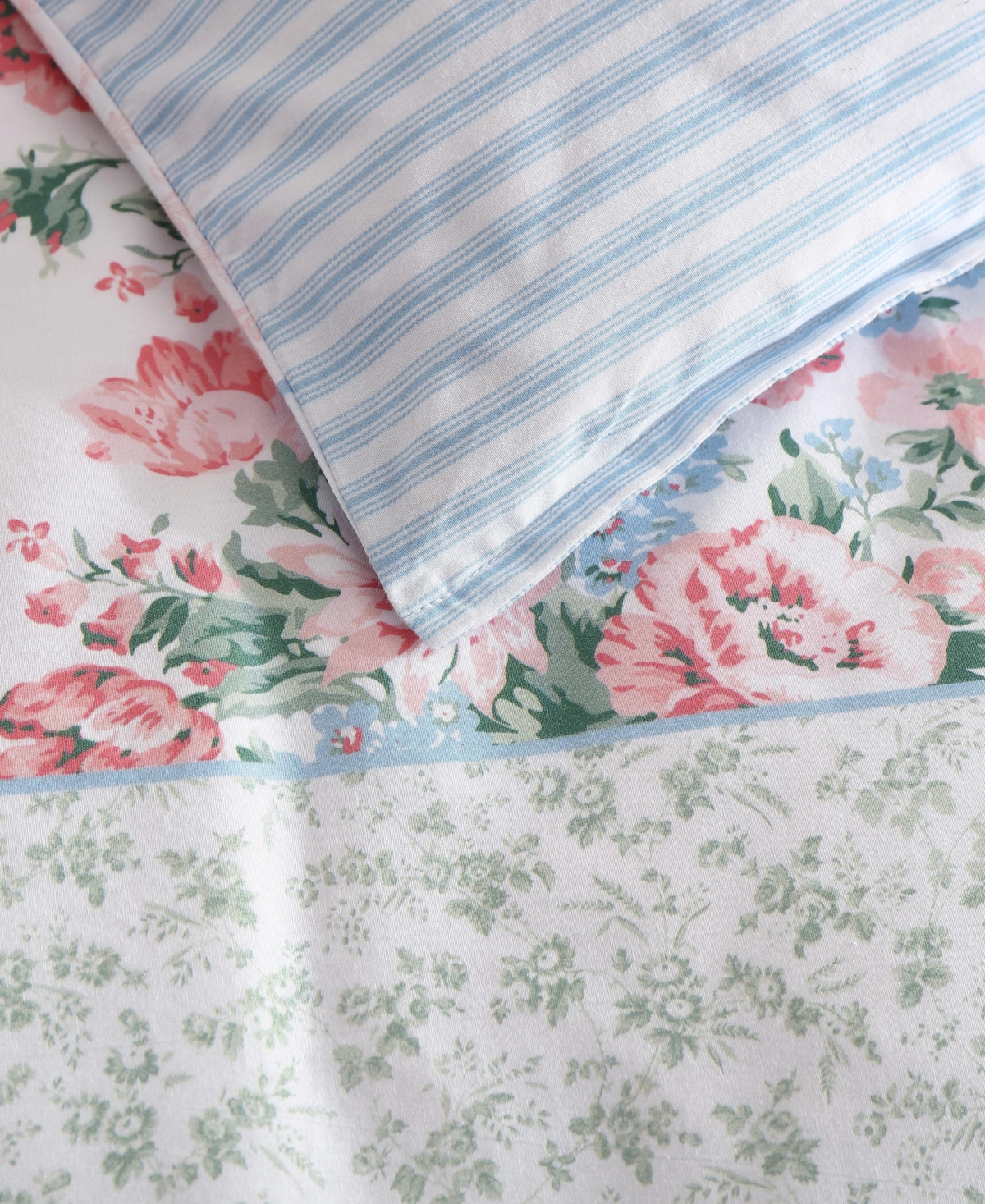 Laura Ashley Hope Patchwork Cotton 7-Piece Comforter Set, Full/Queen