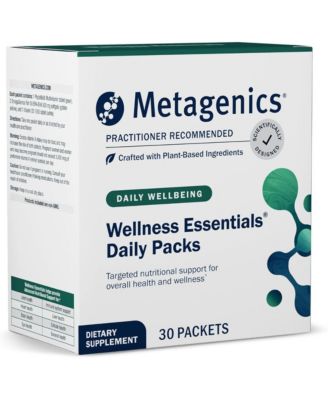 Wellness Essentials Daily Packs Multivitamin and Omega 3 Packets with Vitamins A, C, D, E and B  GMP Certified Facility