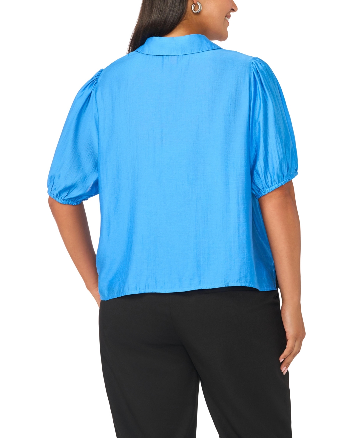Vince Camuto Plus Puff-Sleeve Work Blouse