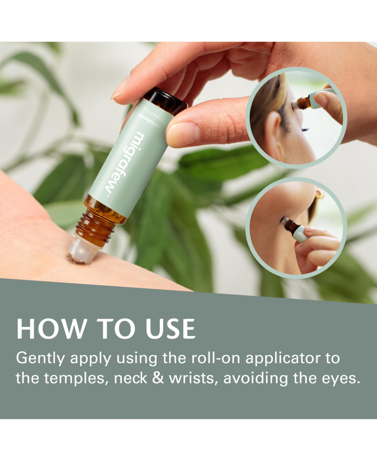 M3 MigraFew Aromatherapy Roll On with Peppermint, Spearmint and Lavender Essential Oils 9.76 Milliliter Pack of 2