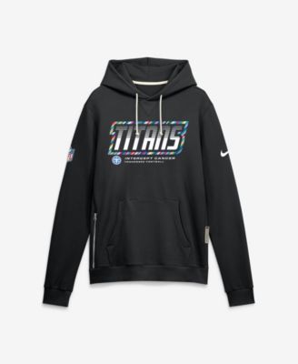 Men's Black Tennessee Titans 2026 NFL Cruical Catch Sideline Dri-Fit Pullover Hoodie