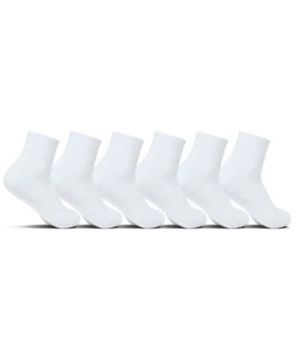 Women's Cotton-Blend Quarter Socks, 6-Pack from Finish Line