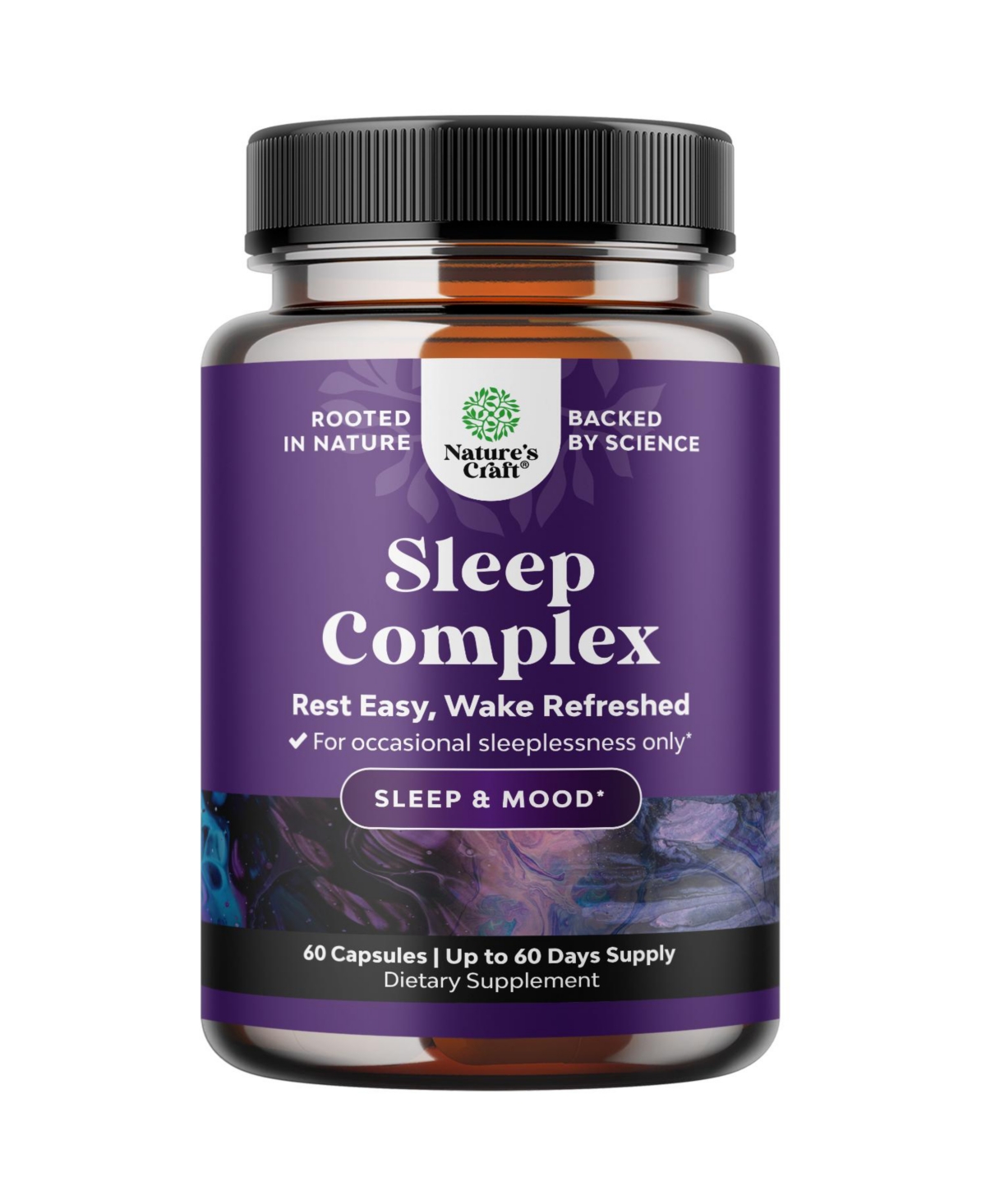 Nature's Craft Sleep Formula with Magnesium, L-Theanine and Gaba | 60 Count