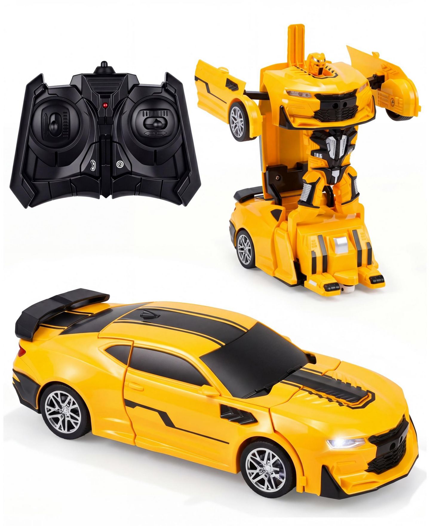 Детская игрушка SUGIFT 1:18 RC Transforming Robot Car with LED Lights and 360-Degree Rotation, цвет: Жёлтый — фото 1