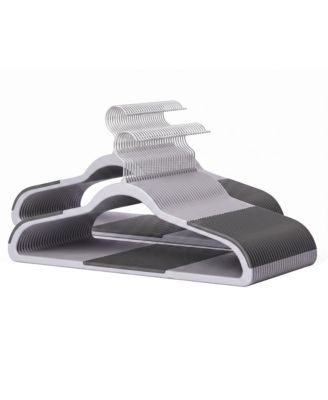 Non-Slip Plastic Clothes Hangers 50 Pack, Space-Saving with 360degree(s) Swivel Hook, 17.7 x 8.7 x 0.2 Inches