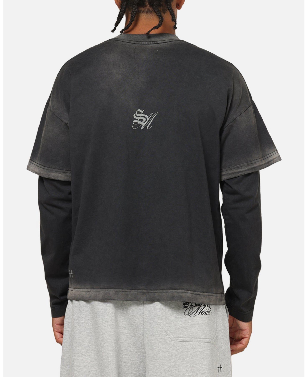 Saint Morta Men's Celestial Oversized Long-Sleeve Graphic T-Shirt