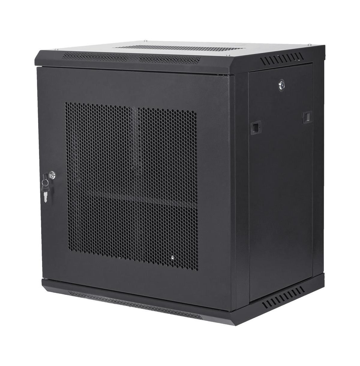 Bestcore 12U Wall Mount Network Server Cabinet 15.5 in Deep Rack Enclosure 200 lbs Load Locking Glass Door